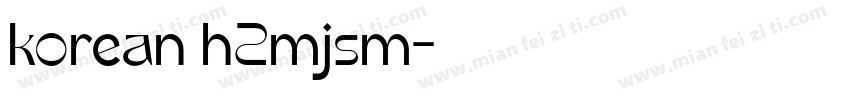 korean h2mjsm字体转换